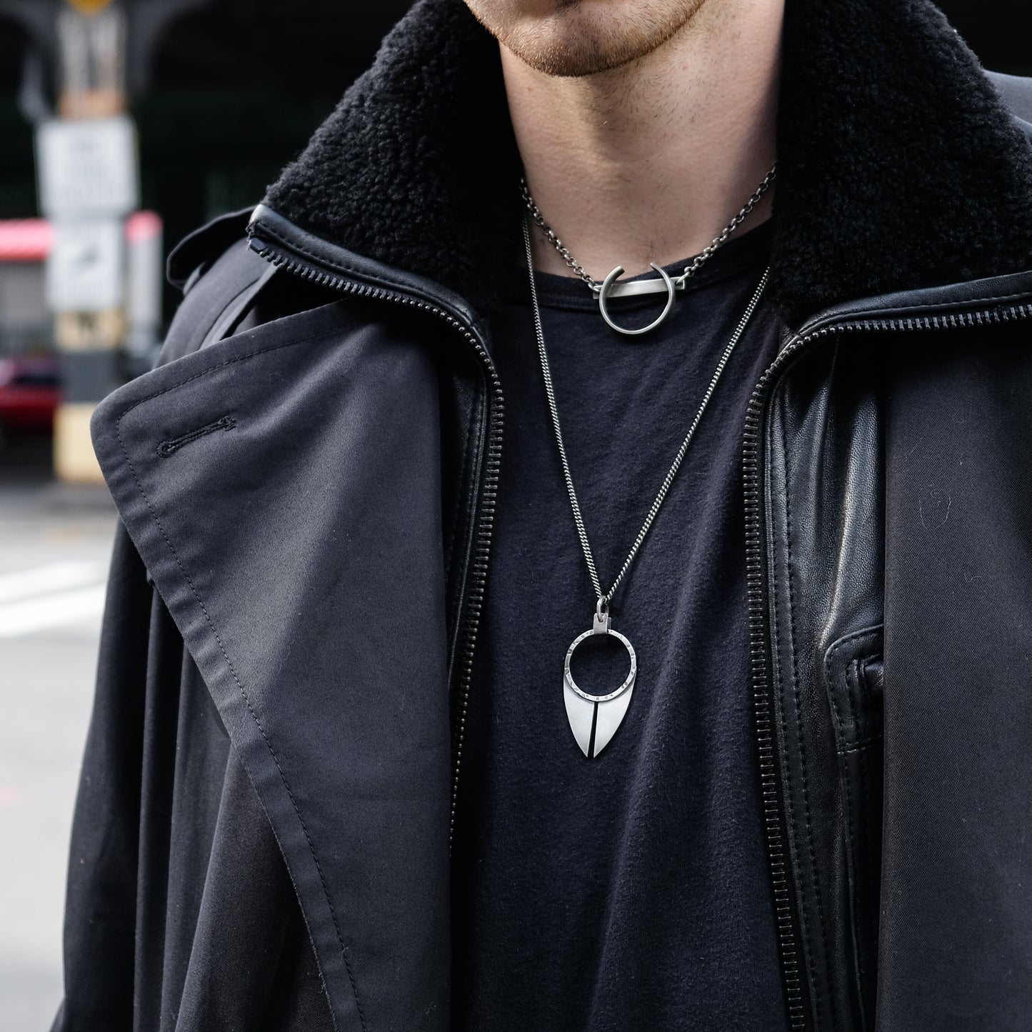 SPLIT SHIELD NECKLACE