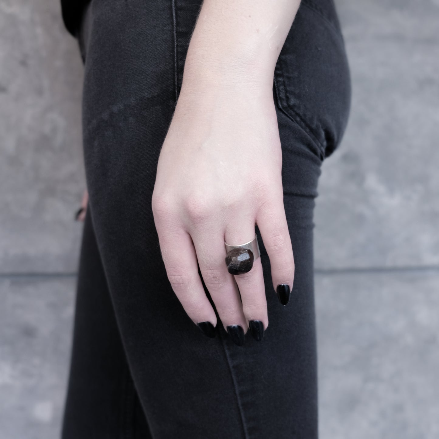RAW GARNET RING
