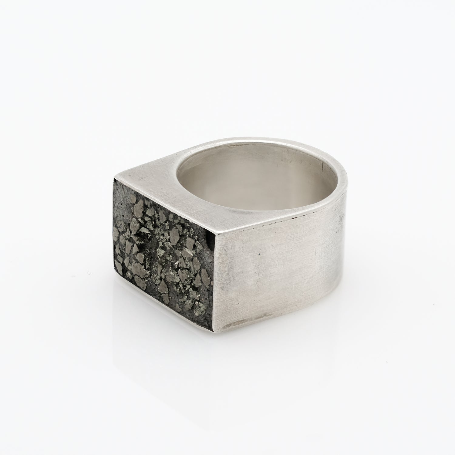Pyrite Rough Stone Ring - Adjustable - Zodiac Ratna
