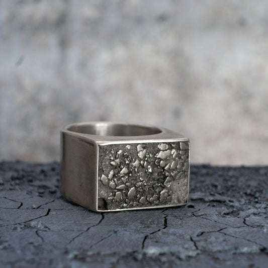 CONCRETE AND PYRITE RING