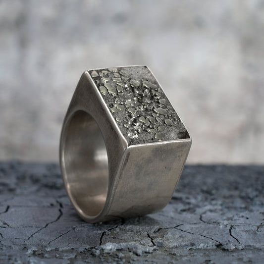 CONCRETE AND PYRITE RING